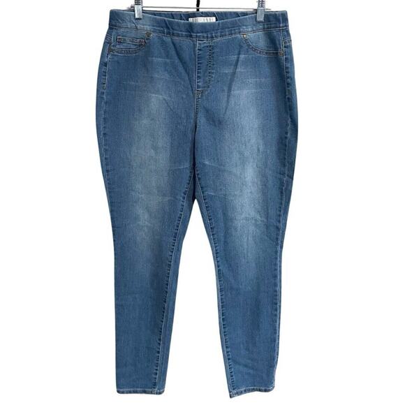 Boston Proper SO EASY DENIM LEGGING Women’s 14 Blue Pull On Stretch Jeans NEW - Picture 1 of 10